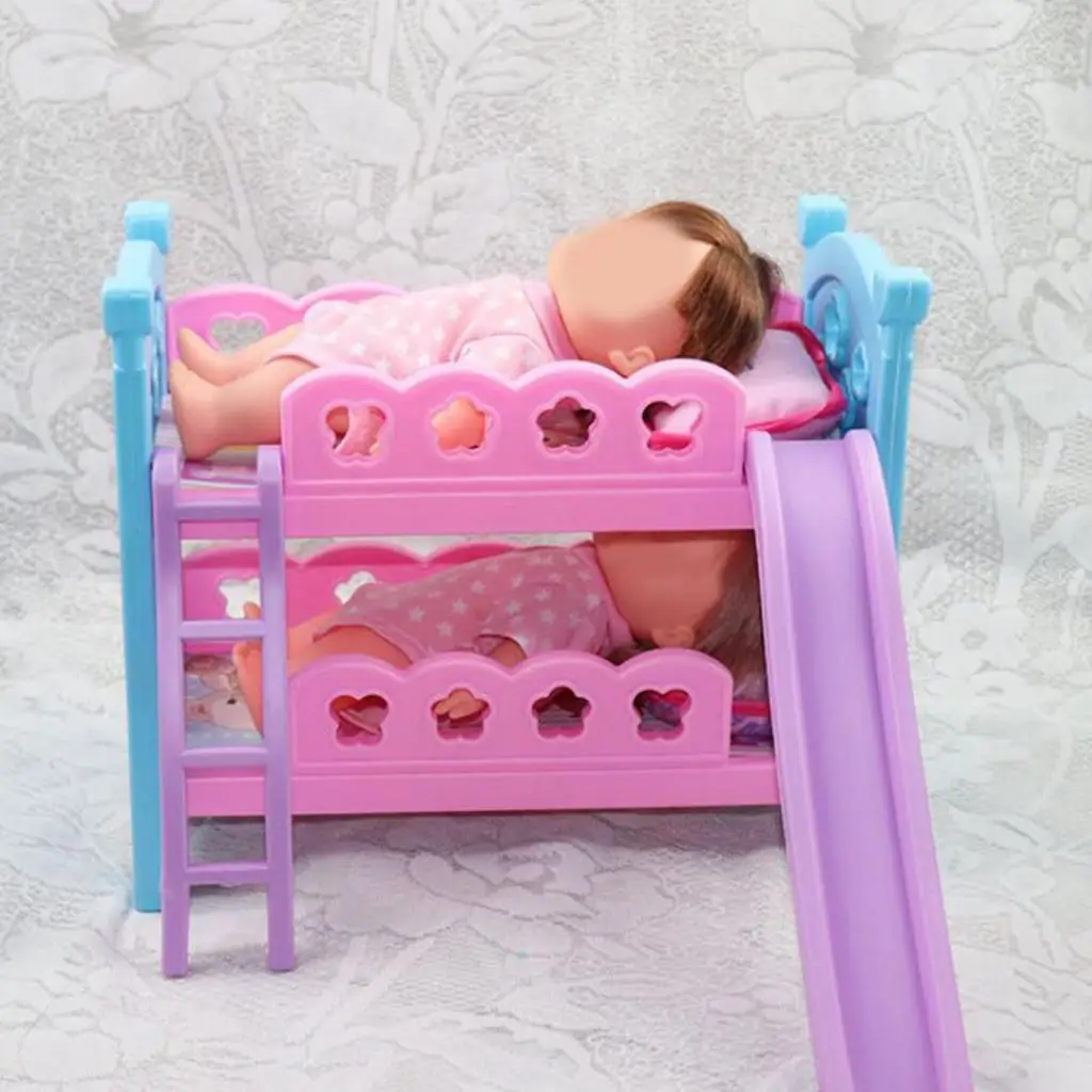12 Inch Doll Furniture Doll Bunk Bed for 1:6 Doll DIY Scene Accessories
12 Inch Doll Furniture Doll Bunk Bed for 1:6 Doll DIY Scene Accessories