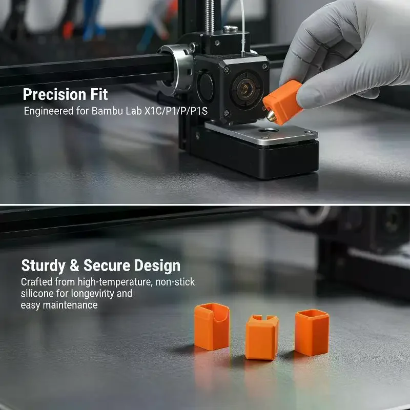 3D Printer Heater Socks: 1PCS Silicone Heater Block Socks X1C P1P P1S High Temp Resistance Maintenance
3D Printer Heater Socks: 1PCS Silicone Heater Block Socks X1C P1P P1S High Temp Resistance Maintenance