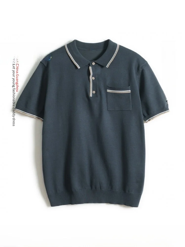 Loose Knitted ort Sve T-irt for Middle-Aged And ly Men Breathable Summer irt Comfortable Urban Faion Cas...
Loose Knitted ort Sve T-irt for Middle-Aged And ly Men Breathable Summer irt Comfortable Urban Faion Cas...