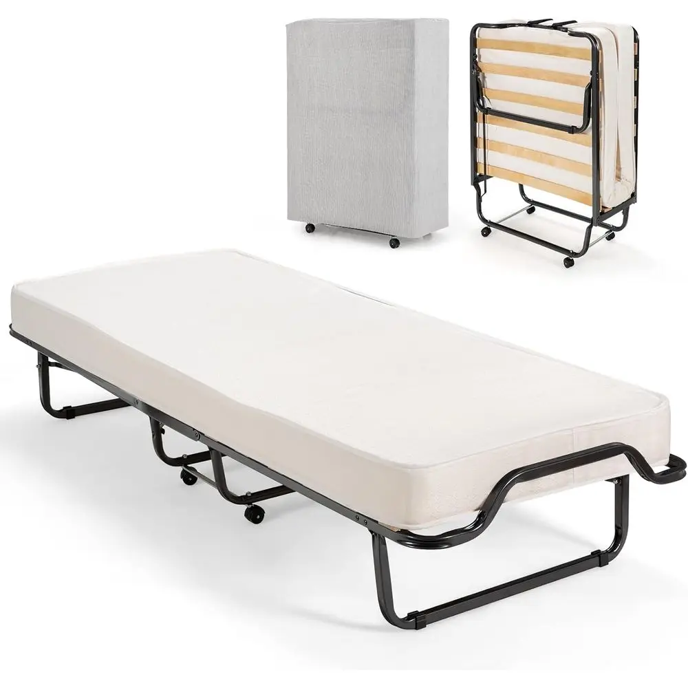 Portable Rollaway Bed with Memory Foam Mattress, Heavy-Duty Steel Frame, Rolling Casters, Suitable for Adults and Kids, Dustproo
Portable Rollaway Bed with Memory Foam Mattress, Heavy-Duty Steel Frame, Rolling Casters, Suitable for Adults and Kids, Dustproo