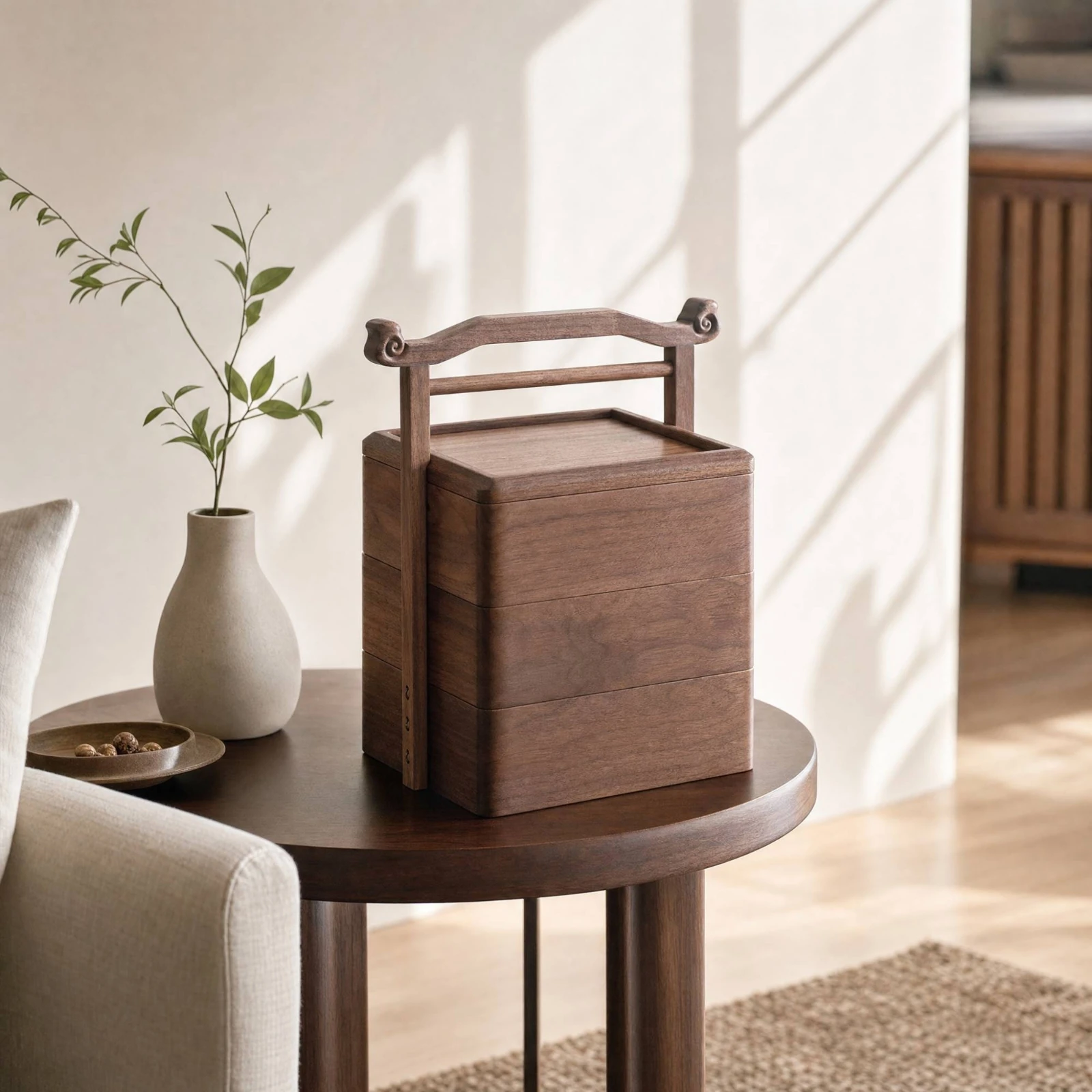 Three-Layer Fruit Box Sturdy Wooden Box with Handle Snack Container with Compartments Divided Compact for Tea Table, Living Room
Three-Layer Fruit Box Sturdy Wooden Box with Handle Snack Container with Compartments Divided Compact for Tea Table, Living Room