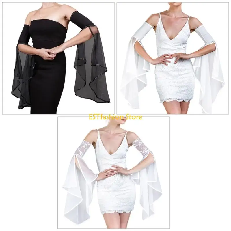 Y5GC епископ свадебные рукава элегантная расклешенная крышка рук для свадебных платьев с регулируемыми эластичными манжетами 
Y5GC епископ свадебные рукава элегантная расклешенная крышка рук для свадебных платьев с регулируемыми эластичными манжетами