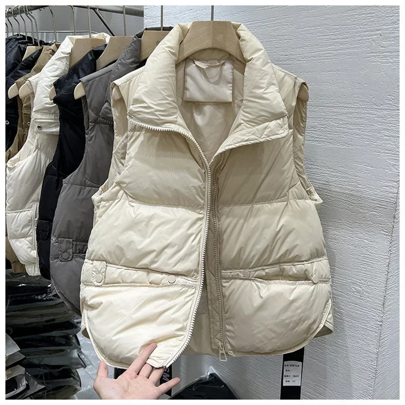 Short Down Cotton Vest Jackets Women's Spring Autumn Loose Sleeveless Coat Warm Tank Waistcoat Top Female Outerwear Tops E5163
Short Down Cotton Vest Jackets Women's Spring Autumn Loose Sleeveless Coat Warm Tank Waistcoat Top Female Outerwear Tops E5163