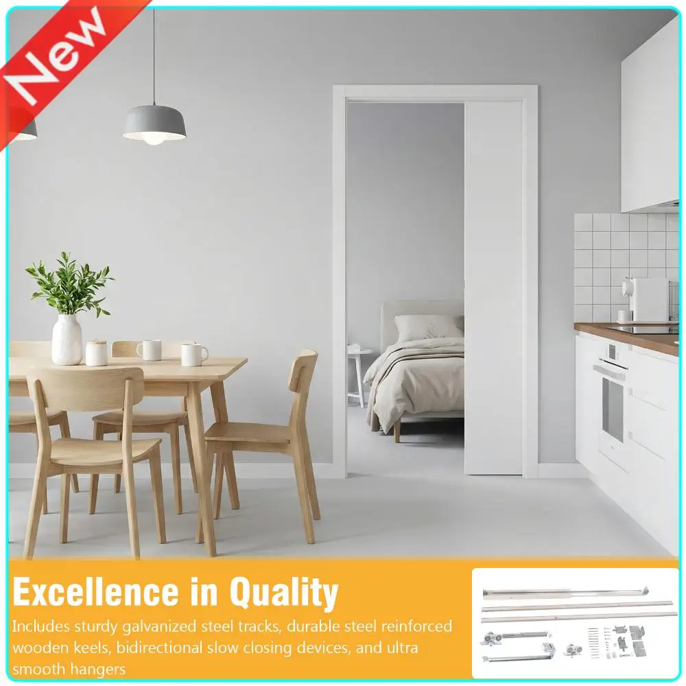 2 Set Aluminum Track Hardware with 220LBS Two-Way Soft-Close Mechanism Sliding Hardware Smoothly and Quietly Easy To Install
2 Set Aluminum Track Hardware with 220LBS Two-Way Soft-Close Mechanism Sliding Hardware Smoothly and Quietly Easy To Install