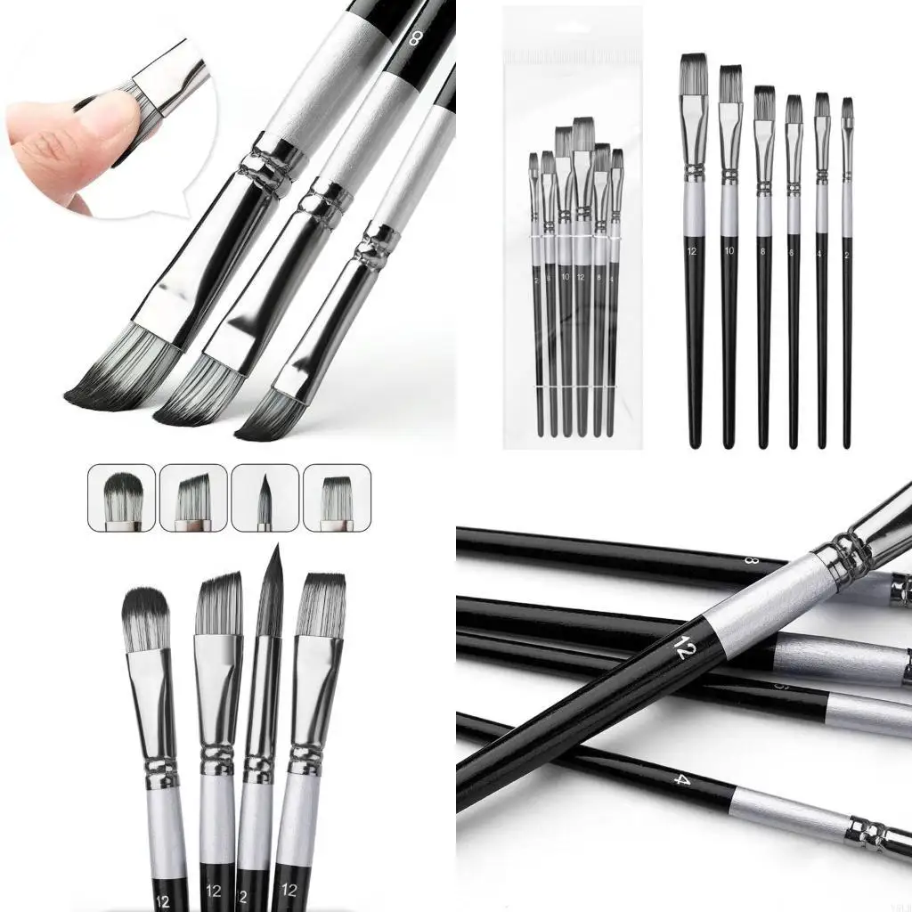 Y5LB Set of 6 Painting Brush for Beginner Gouache Watercolor Oil Acrylic Painting
Y5LB Set of 6 Painting Brush for Beginner Gouache Watercolor Oil Acrylic Painting