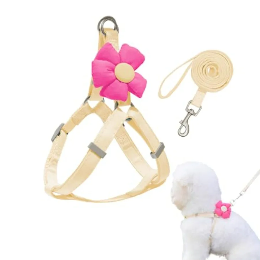 Dog Harness Collar and Leash Set, Sweet Floral Puppy Collar, Escape Proof Puppy Chest Harness, Adjustable Cute Harness Leash Se
Dog Harness Collar and Leash Set, Sweet Floral Puppy Collar, Escape Proof Puppy Chest Harness, Adjustable Cute Harness Leash Se