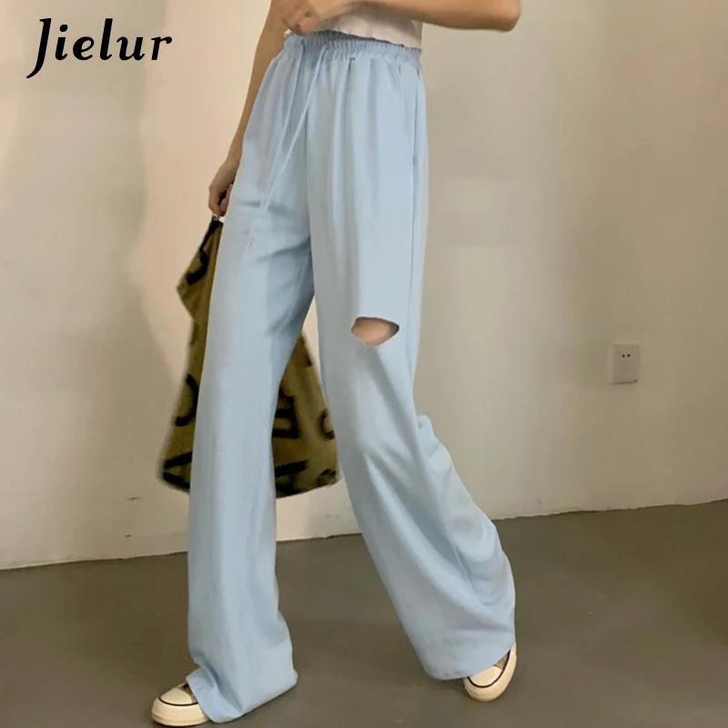 High-waist Sports Pants Women Summer Korean Style Loose Wide-leg Pant Female Straight White Blue Trousers M-L New
High-waist Sports Pants Women Summer Korean Style Loose Wide-leg Pant Female Straight White Blue Trousers M-L New