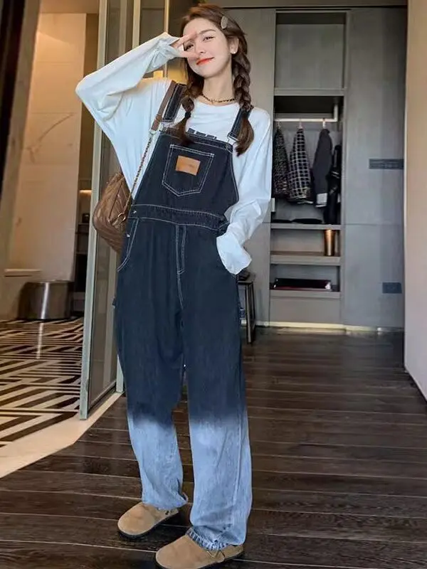 Agel Ele Color Blo adient Denim Overalls Women's plus Size Spring Autumn New Sle Faionable One-Piece Pants
Agel Ele Color Blo adient Denim Overalls Women's plus Size Spring Autumn New Sle Faionable One-Piece Pants