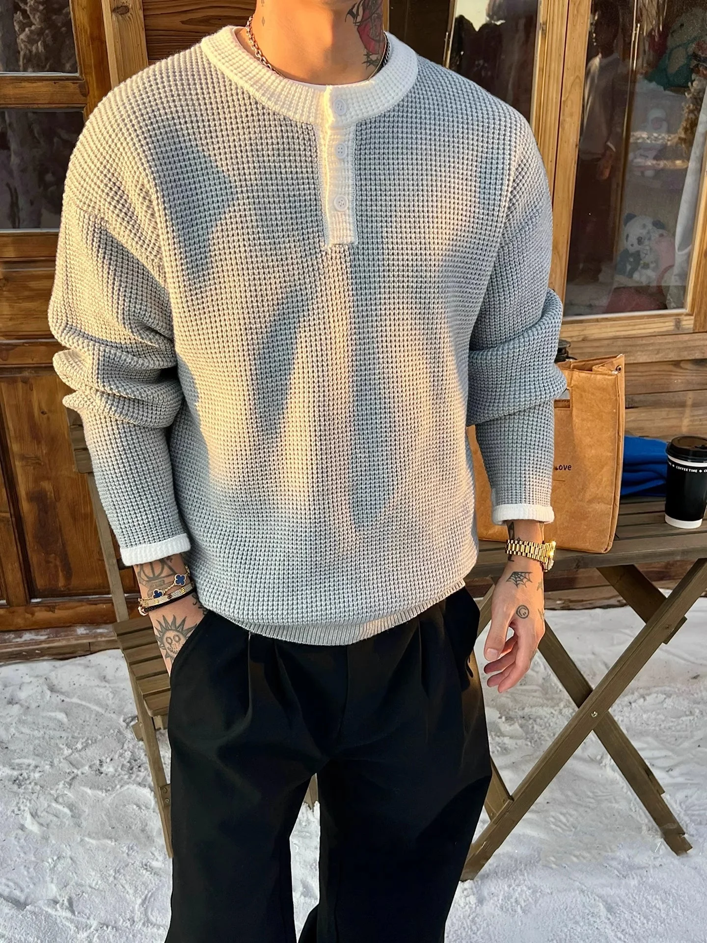 Мужской трикотажный джемпер с воротником хенли, мягкий, удобный, с длинным рукавом, повседневный, для ношения под одеждой, осенне-зимний, модный, Cleanfit, в американском стиле
Мужской трикотажный джемпер с воротником хенли, мягкий, удобный, с длинным рукавом, повседневный, для ношения под одеждой, осенне-зимний, модный, Cleanfit, в американском стиле