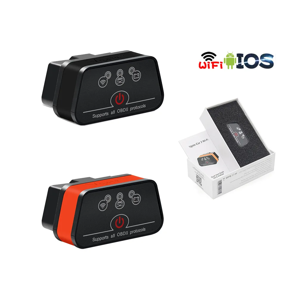 Vgate iCar2 WIFI версия OBD2 считыватель кодов Автомобильный диагностический сканер поддерживает все протоколы OBDII работает с Android IOS и Windows
Vgate iCar2 WIFI версия OBD2 считыватель кодов Автомобильный диагностический сканер поддерживает все протоколы OBDII работает с Android IOS и Windows