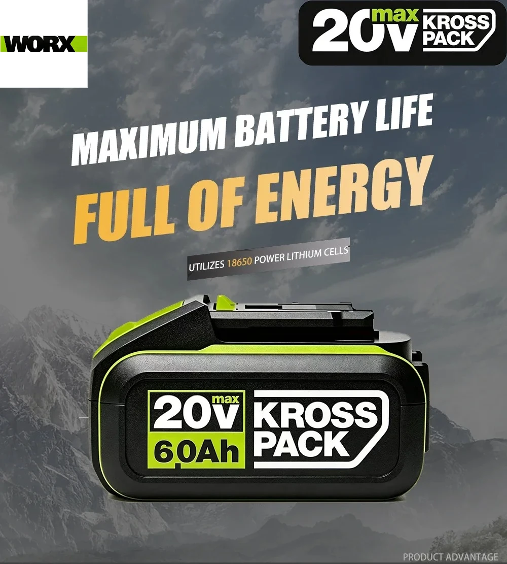 20V WORX 6000mAh/8000mAh 5pin WA3016 WA3023 WA3027 Li-ion Battery for Dewalt Tools for WORX Cordless Power Tool Model Battery
20V WORX 6000mAh/8000mAh 5pin WA3016 WA3023 WA3027 Li-ion Battery for Dewalt Tools for WORX Cordless Power Tool Model Battery