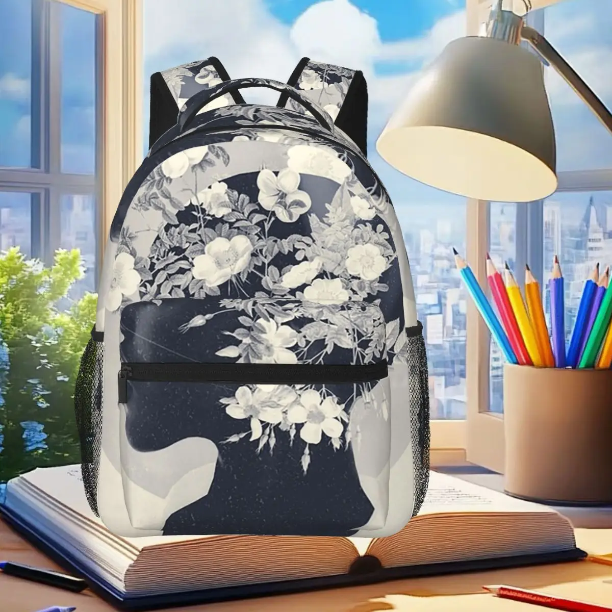 White Flower Black Woman Backpack Student Boys Girls BookBag Children School Bag Computer Shoulder Bags for Men Women
White Flower Black Woman Backpack Student Boys Girls BookBag Children School Bag Computer Shoulder Bags for Men Women