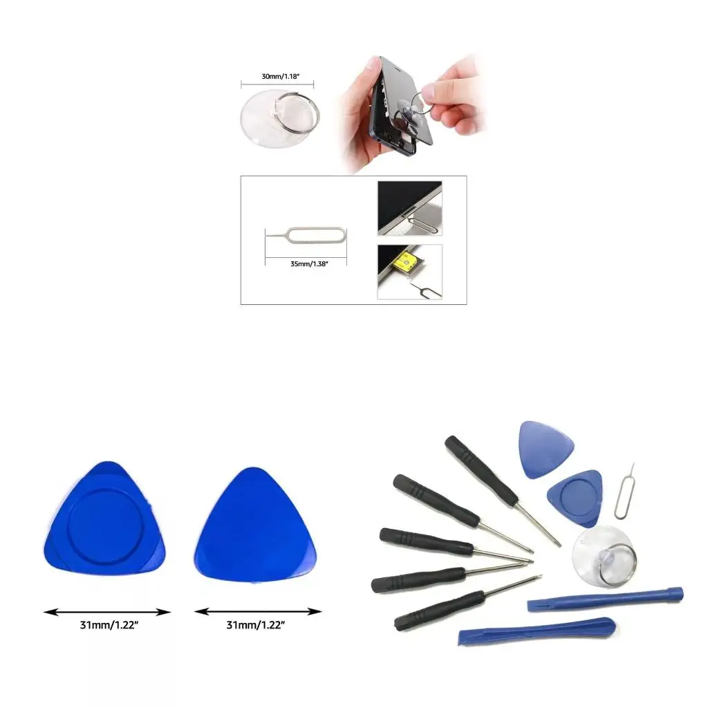 11 Pieces Repair Opening Pry Tools Repair Screwdriver Set without Damage
11 Pieces Repair Opening Pry Tools Repair Screwdriver Set without Damage