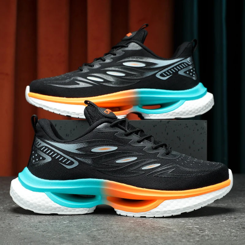 Mens Running Shoes High-quality Lightweight Outdoor Sports Flat Breathable Mesh Snekaers Lace-up Training Sneakers for Man
Mens Running Shoes High-quality Lightweight Outdoor Sports Flat Breathable Mesh Snekaers Lace-up Training Sneakers for Man