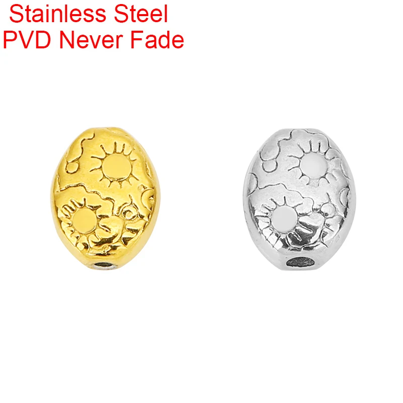 10pcs 6x8mm Oval Stainless Steel Necklace Beads For Bracelet PVD Never Fade Large Hole Spacer Beads For Jewelry Findings Making
10pcs 6x8mm Oval Stainless Steel Necklace Beads For Bracelet PVD Never Fade Large Hole Spacer Beads For Jewelry Findings Making