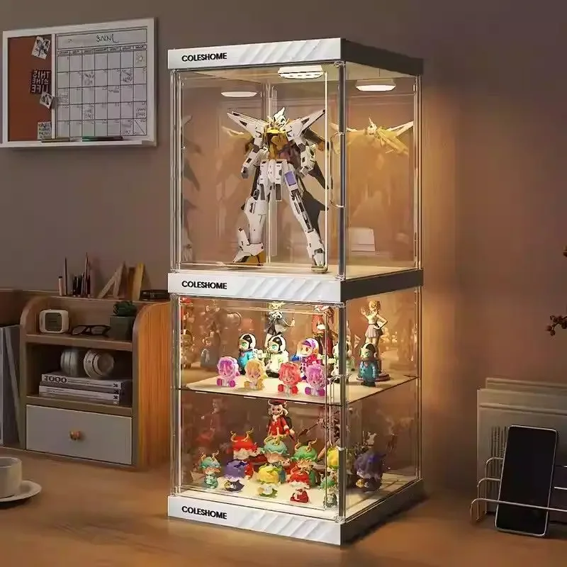 Instant On Remote Control Light Figure Display Cabinet Transparent Model Stand Acrylic-Like Display Rack for Lego Collectibles
Instant On Remote Control Light Figure Display Cabinet Transparent Model Stand Acrylic-Like Display Rack for Lego Collectibles