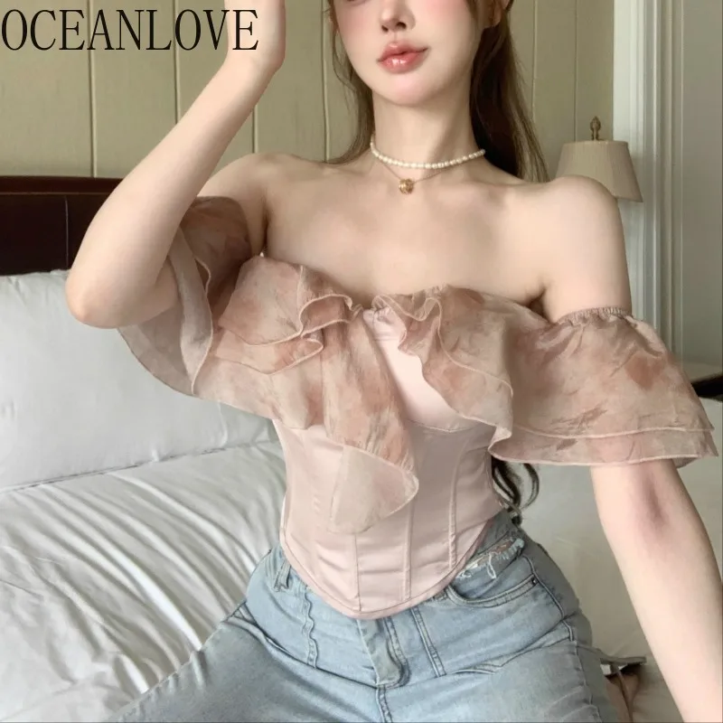OCEANLOVE блузки с оборками и цветочным принтом, с разрезом на шее, весна-лето, винтажные сексуальные женские рубашки, корейская мода, нерегулярные Blusas Mujer
OCEANLOVE блузки с оборками и цветочным принтом, с разрезом на шее, весна-лето, винтажные сексуальные женские рубашки, корейская мода, нерегулярные Blusas Mujer