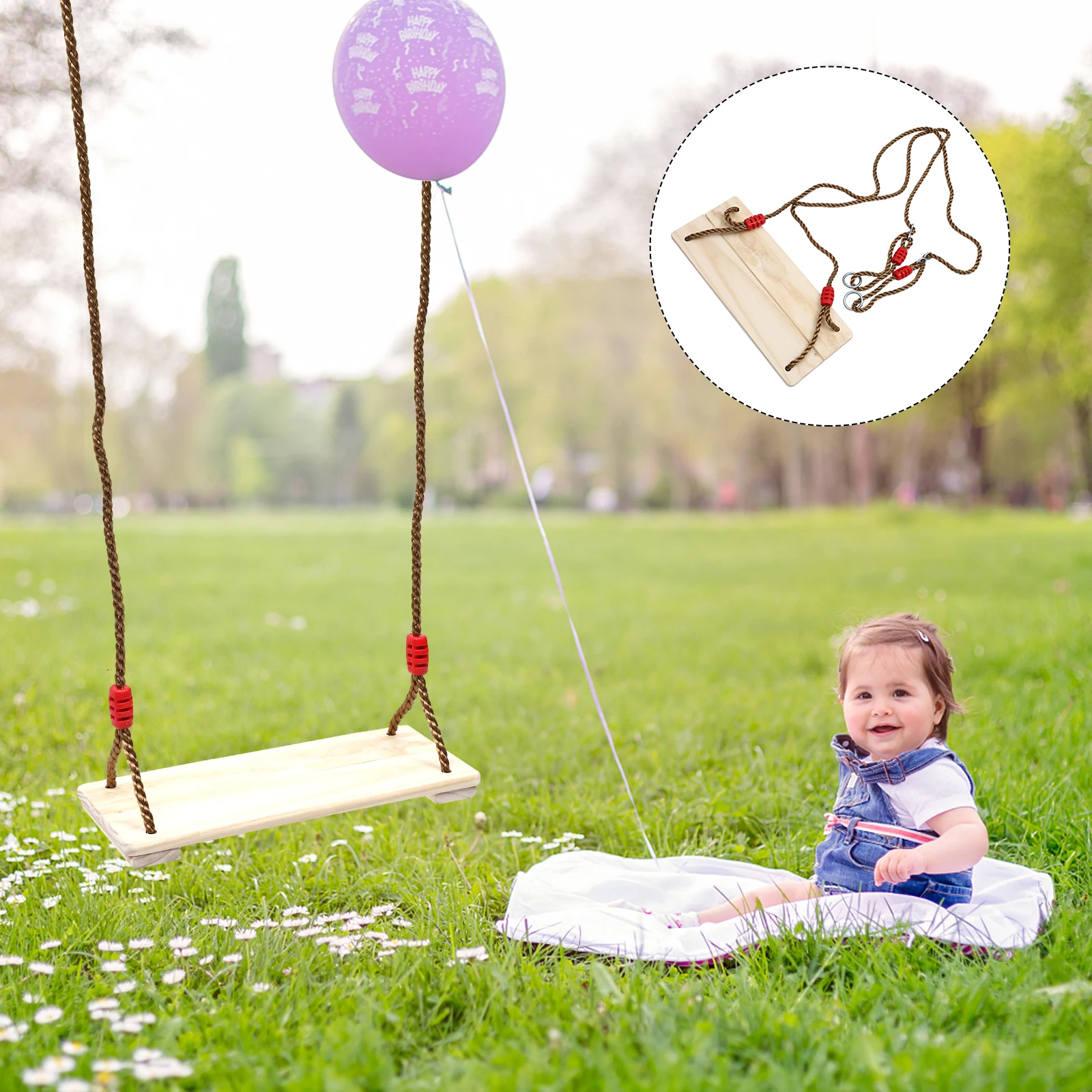 1pc Easy To Install Kids Hanging Swing Chair Wooden Garden Toy For Children
1pc Easy To Install Kids Hanging Swing Chair Wooden Garden Toy For Children