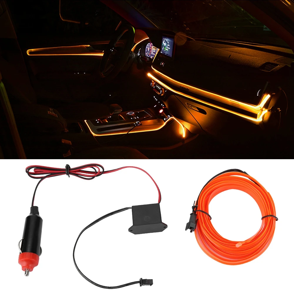 EL Wire Glow Wire Orange 1/2/3/4 Meter 12V Cigarette Lighter Driver For Car Dashboard Interior Flexible Bendable Soft Glow
EL Wire Glow Wire Orange 1/2/3/4 Meter 12V Cigarette Lighter Driver For Car Dashboard Interior Flexible Bendable Soft Glow