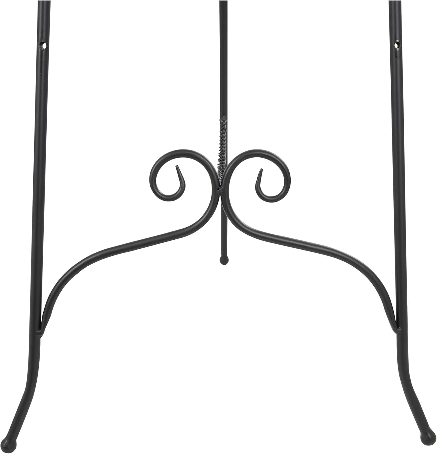 Metal Scroll Display Easel Adjustable 3 Tier Floor Standing Easel with Chain Support and Swirl Finial, 21" x 23" x 63", Black
Metal Scroll Display Easel Adjustable 3 Tier Floor Standing Easel with Chain Support and Swirl Finial, 21" x 23" x 63", Black