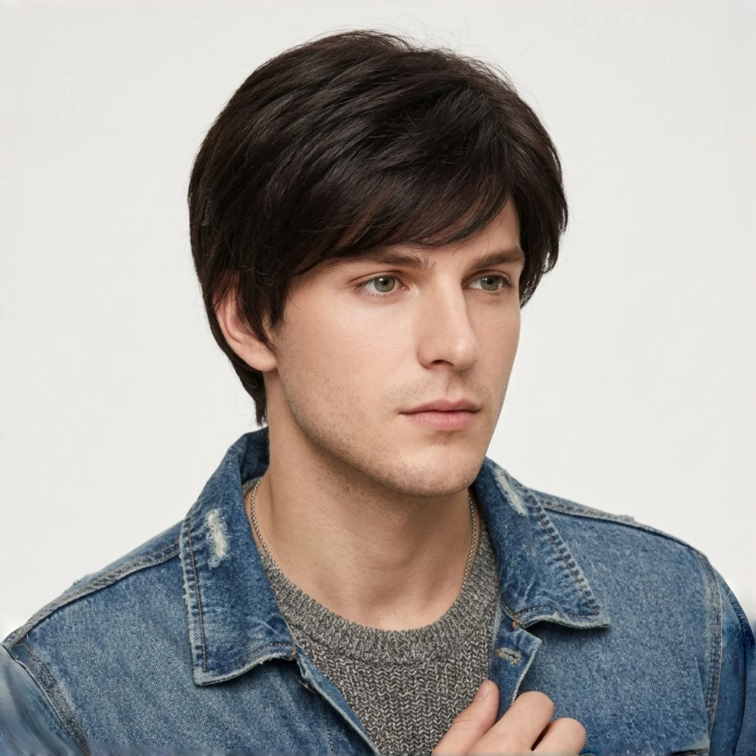 REEWES Short Straight Layerd Synthetic Hair With Bang For Men Daily Wear
REEWES Short Straight Layerd Synthetic Hair With Bang For Men Daily Wear