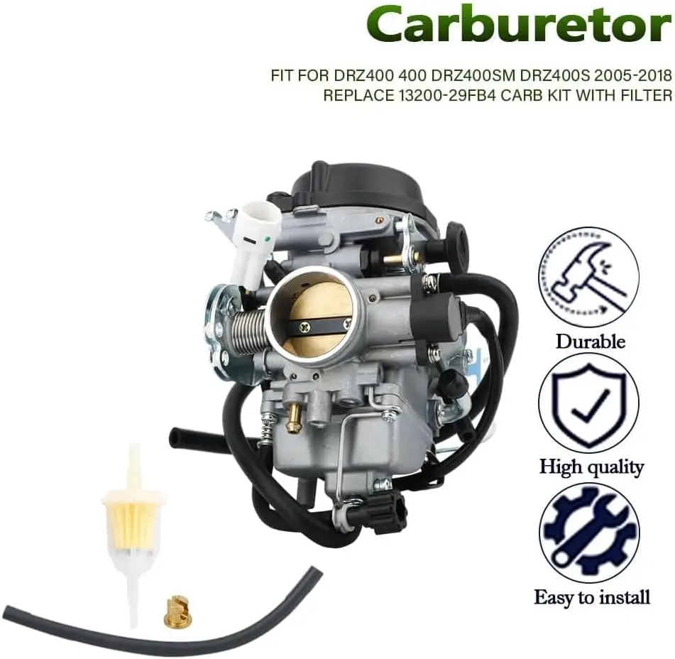 For Carburetor Fit for DRZ400 400 DRZ400SM DRZ400S 2005-2018 Replace 13200-29FB4 Carb Kit With Filter
For Carburetor Fit for DRZ400 400 DRZ400SM DRZ400S 2005-2018 Replace 13200-29FB4 Carb Kit With Filter