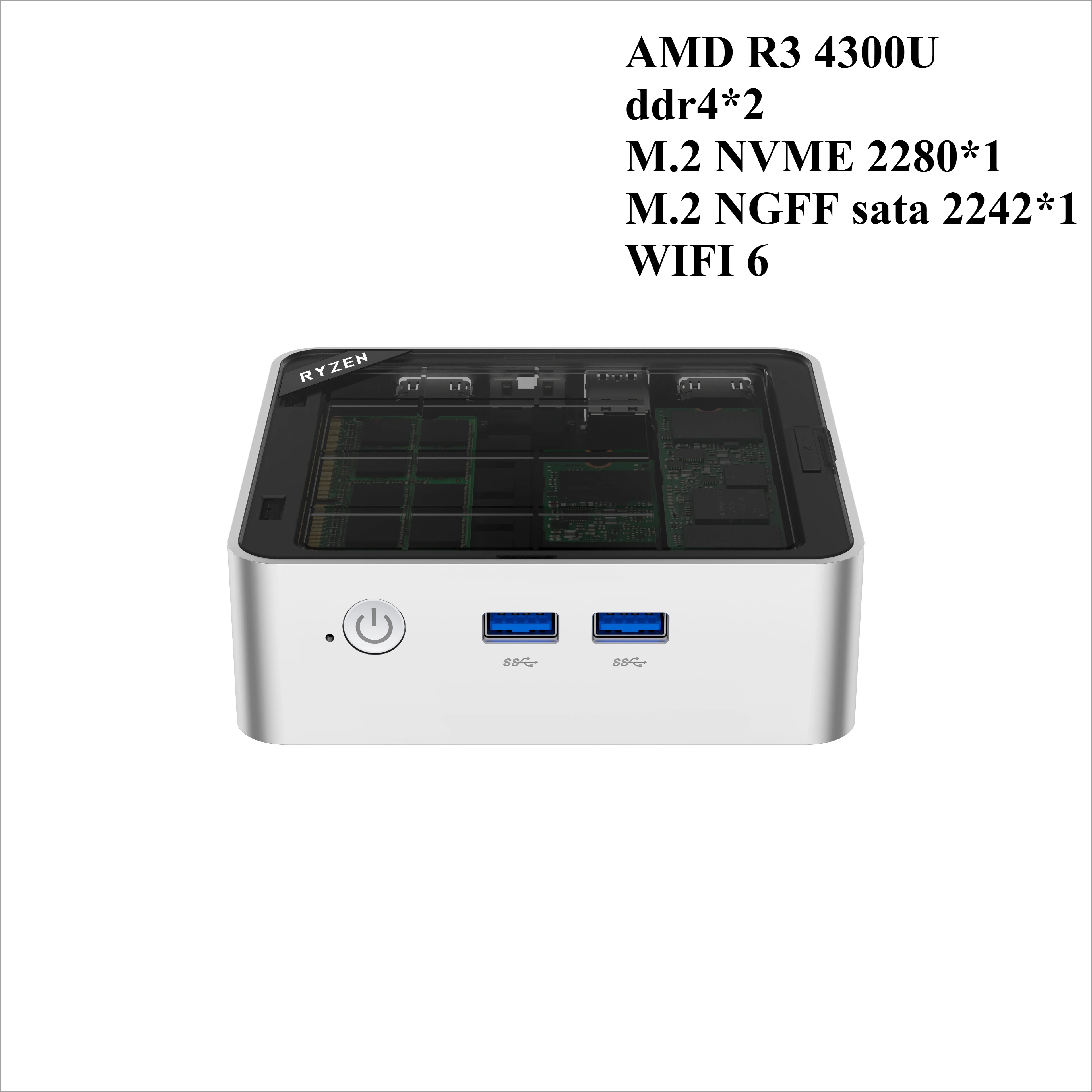 JB03 Мини-компьютер AMD Ryzen 3 4300U WIFI 6 DDR4 M2 SSD Ультратонкий ПК
JB03 Мини-компьютер AMD Ryzen 3 4300U WIFI 6 DDR4 M2 SSD Ультратонкий ПК