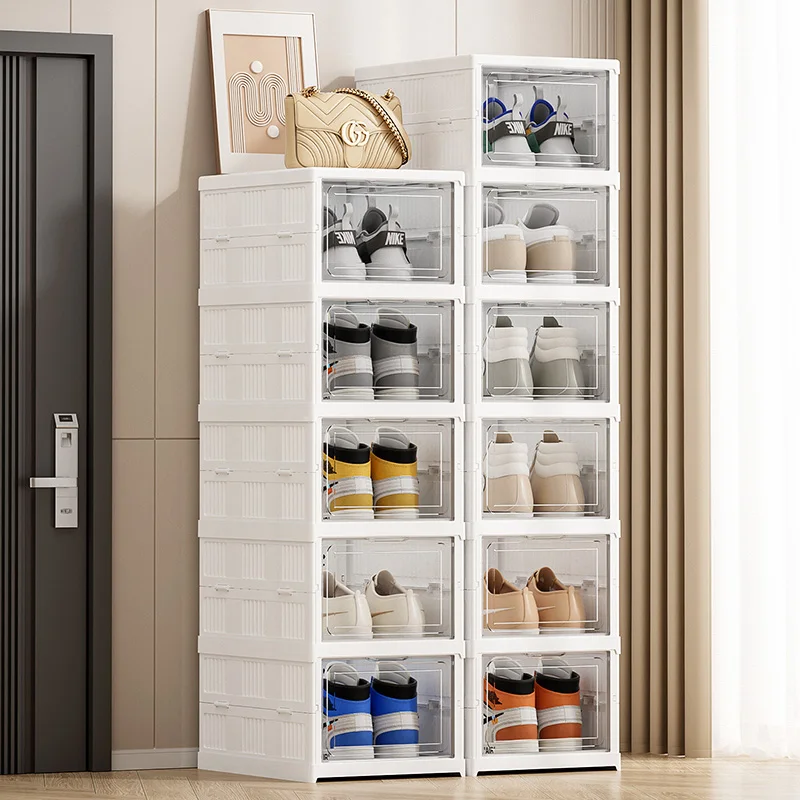White Foldable Shoe Cabinet,3-9 Tier Heavy-Duty Storage Box for Shoes, Bags, Figurines in Living Room/Bedroom
White Foldable Shoe Cabinet,3-9 Tier Heavy-Duty Storage Box for Shoes, Bags, Figurines in Living Room/Bedroom