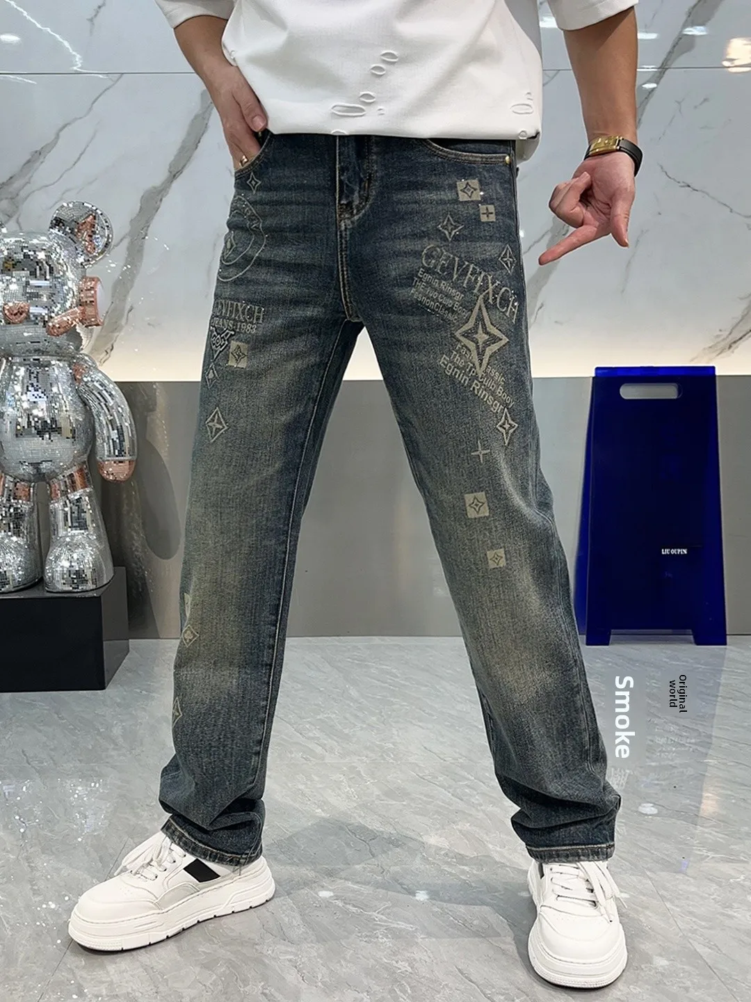 Men's Wide Leg Jeans Faionable Casual Print All-Match Haome Straight Leg Loose Long Pants Autumn Season Comfortable Brea...
Men's Wide Leg Jeans Faionable Casual Print All-Match Haome Straight Leg Loose Long Pants Autumn Season Comfortable Brea...
