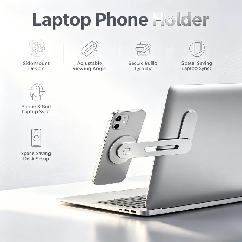 Foldable Magnetic Laptop Phone Mount Holder Adjustable Side Stand Dual Screen Display For Office Home Desktop Computer Accessory
Foldable Magnetic Laptop Phone Mount Holder Adjustable Side Stand Dual Screen Display For Office Home Desktop Computer Accessory
