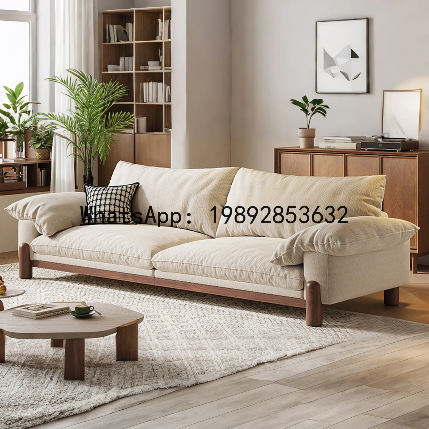 Vintage Style Fabric Sofa Solid Wood Modern Living Room Small Apartment Simple Straight Row
Vintage Style Fabric Sofa Solid Wood Modern Living Room Small Apartment Simple Straight Row
