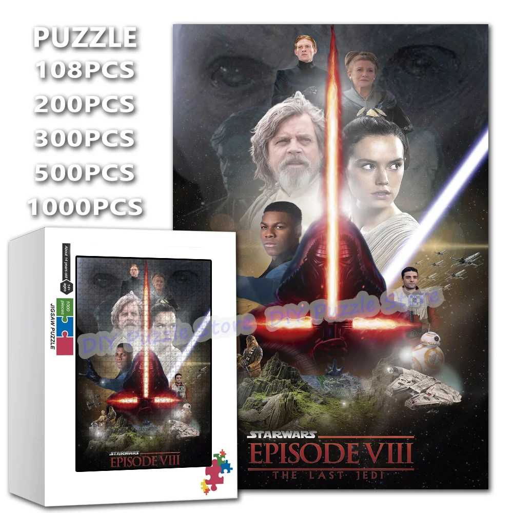 Star Wars: The Last Jedi Assembled Jigsaw Puzzle 108/200/300/500/1000/1500 Pieces Print Puzzle for Adult Stress Relief Toys
Star Wars: The Last Jedi Assembled Jigsaw Puzzle 108/200/300/500/1000/1500 Pieces Print Puzzle for Adult Stress Relief Toys