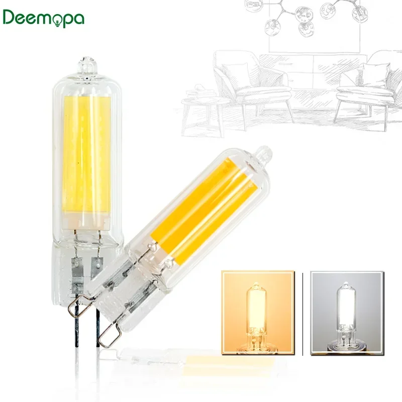 Светодиодная лампа G4 G9 AC220V 230V 240V 6W 9W Светодиодная лампа COB Стеклянный прожектор Люстра Замена галогенных ламп Холодный/Теплый белый
Светодиодная лампа G4 G9 AC220V 230V 240V 6W 9W Светодиодная лампа COB Стеклянный прожектор Люстра Замена галогенных ламп Холодный/Теплый белый