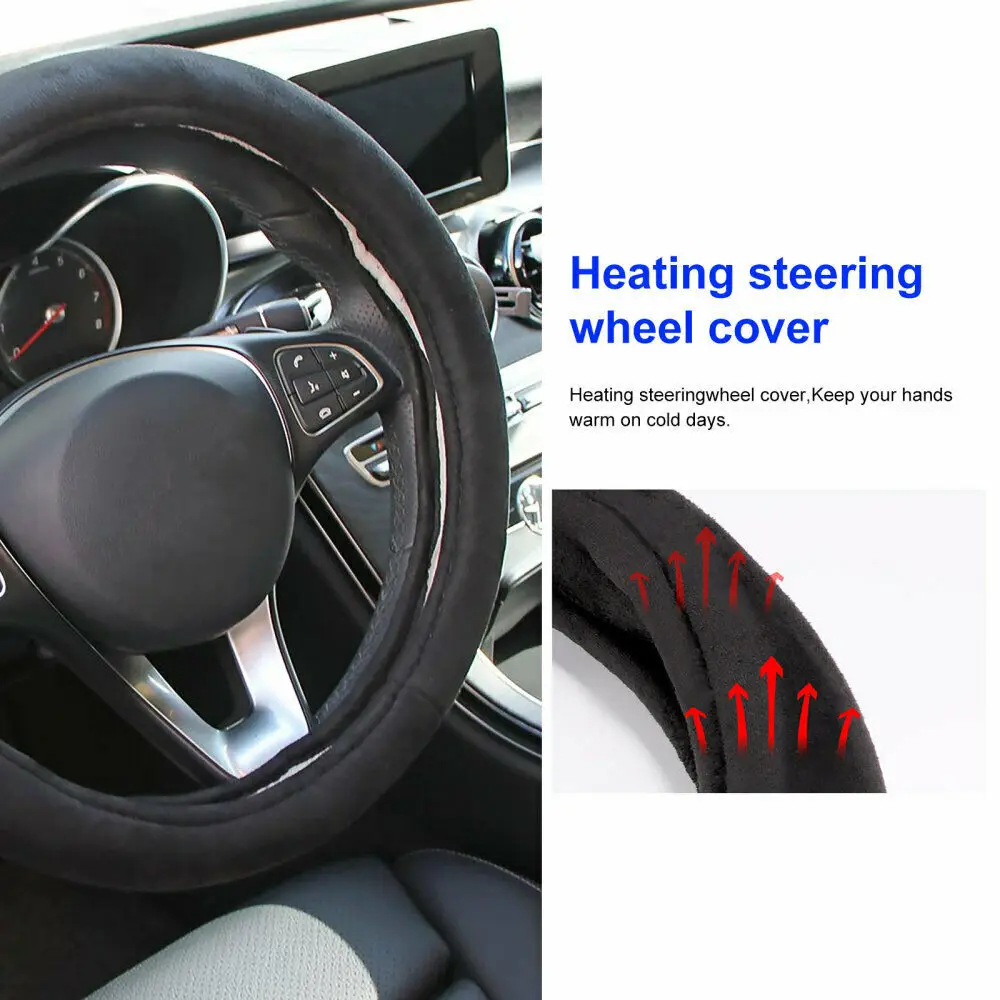 1pc Car Heated Steering Wheel Cover Winter Wheel Hand Warmer Universal Durable Anti-Skid Protector Car Accessories 12V 39cm
1pc Car Heated Steering Wheel Cover Winter Wheel Hand Warmer Universal Durable Anti-Skid Protector Car Accessories 12V 39cm