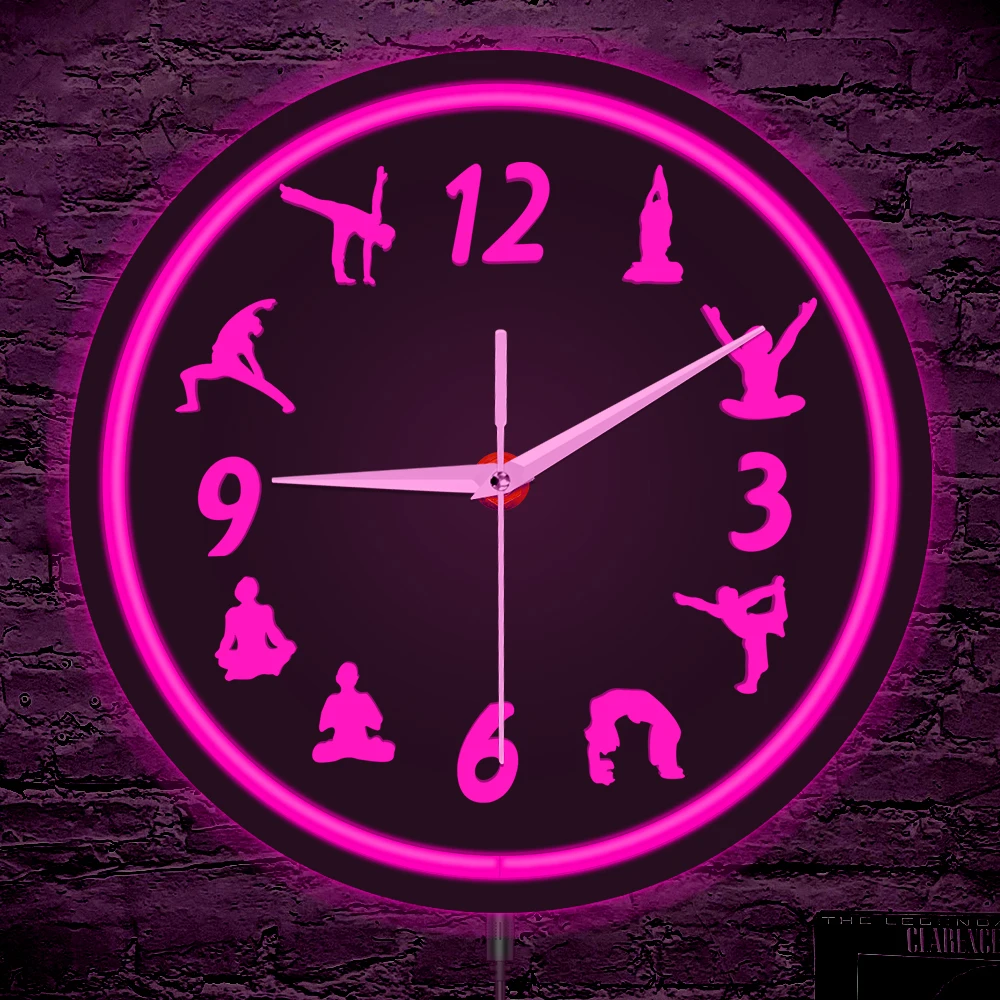 Yoga Asana Zen LED Glowing Neon Light Wall Clock for Yoga Studio Home Gym Mindful Zen Decor Metal Frame Illuminated Wall Clock
Yoga Asana Zen LED Glowing Neon Light Wall Clock for Yoga Studio Home Gym Mindful Zen Decor Metal Frame Illuminated Wall Clock