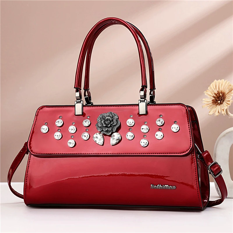 Spring new patent leather sequin metal rhinestone buckle handbag banquet dress daily one-shoulder cross-body women's bag
Spring new patent leather sequin metal rhinestone buckle handbag banquet dress daily one-shoulder cross-body women's bag