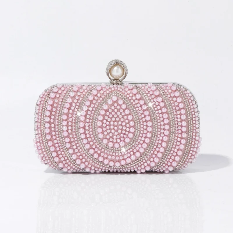 Elegant Pink PearlCrystal Embellished Clutch Women's Weddings Prom Formal Party Evening Bags Water-drop Pattern Beading Handbags
Elegant Pink PearlCrystal Embellished Clutch Women's Weddings Prom Formal Party Evening Bags Water-drop Pattern Beading Handbags
