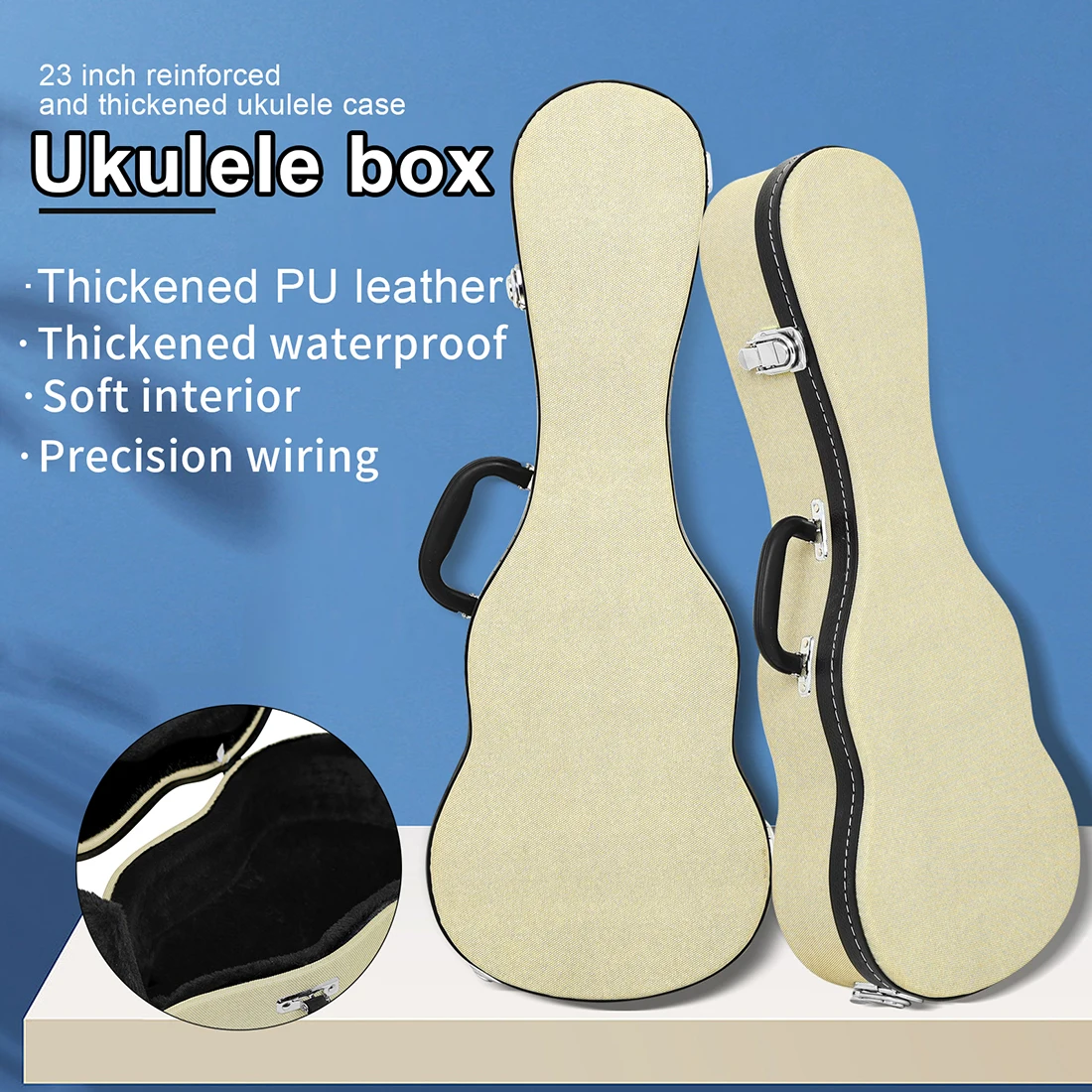 23-дюймовый жесткий чехол для укулеле, Гавайская 4-струнная гитара, переносной чехол, легкий, устойчивый к давлению мини-чемодан, детали гитары
23-дюймовый жесткий чехол для укулеле, Гавайская 4-струнная гитара, переносной чехол, легкий, устойчивый к давлению мини-чемодан, детали гитары