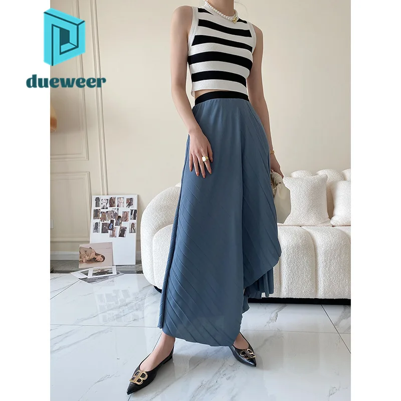 DUEWEER Irregular Pleated Long Skirt 2022 Korean Fashion Summer High Waist A-Line Midi Skirts for Women Vintage y2k Bottoms
DUEWEER Irregular Pleated Long Skirt 2022 Korean Fashion Summer High Waist A-Line Midi Skirts for Women Vintage y2k Bottoms