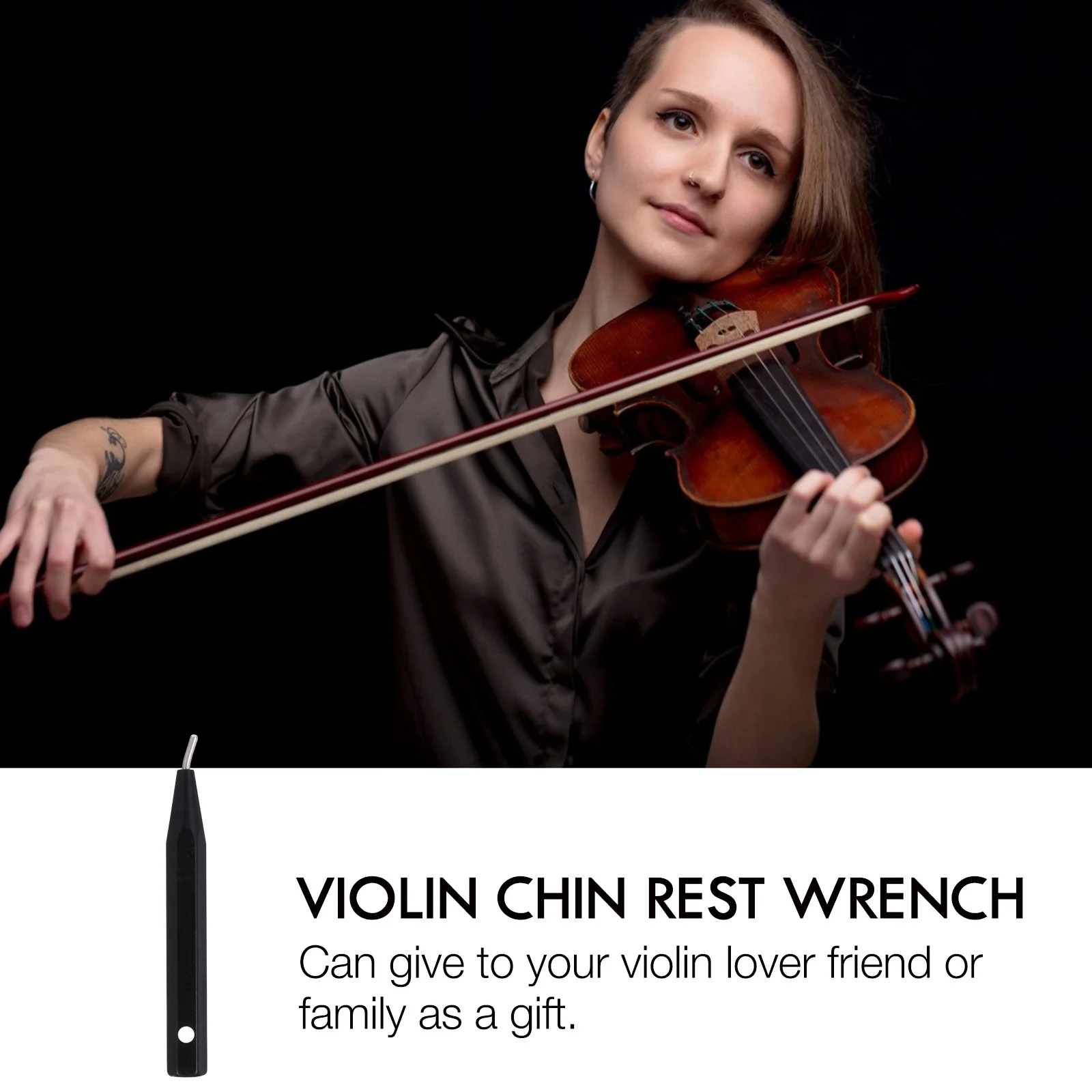 Compact Violin Chin Rest Wrench Precision Engineered Stainless Steel Tool for Installing Removing Chin Rest Shafts Luthier