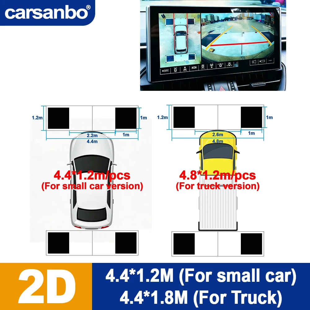 Carsanbo Car 360 Automotive Panoramic Calibration Cloth Non-Woven Calibration Cloth 4.4 x1.2m / 4.8 x 1.2m For Truck Car
Carsanbo Car 360 Automotive Panoramic Calibration Cloth Non-Woven Calibration Cloth 4.4 x1.2m / 4.8 x 1.2m For Truck Car