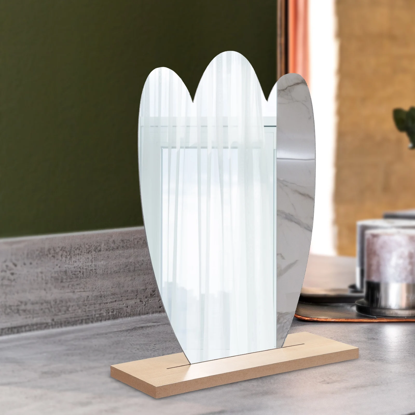 Irregular Desk Mirror Wooden Base Makeup Beauty Tools Large Vanity Mirrors Office Bedroom Decorative Table Mirror St Practical
Irregular Desk Mirror Wooden Base Makeup Beauty Tools Large Vanity Mirrors Office Bedroom Decorative Table Mirror St Practical
