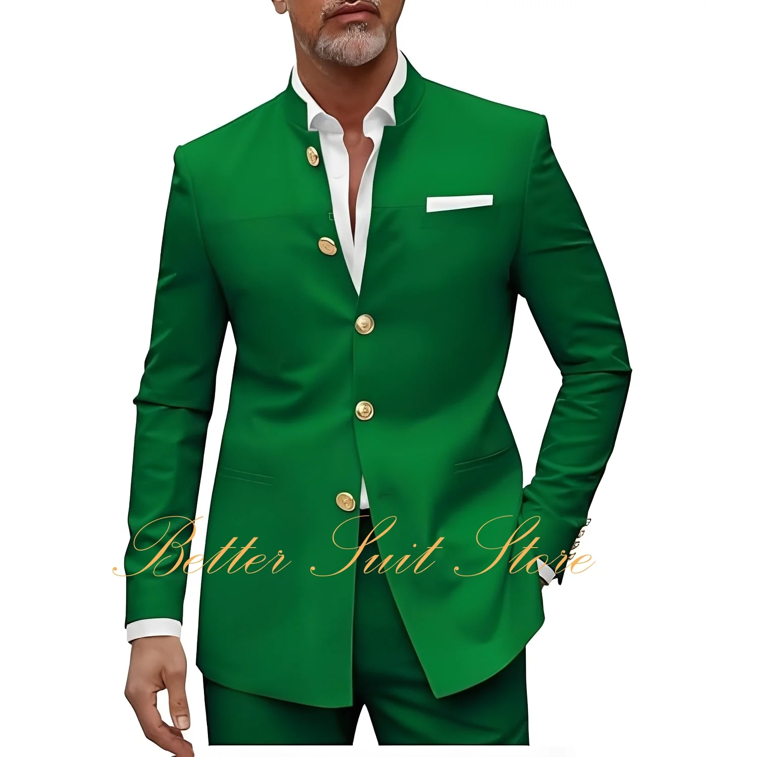 Men Chinese Tunic Suit Safari Suits for Men 2 Piece Slim Fit Collar Jacket Pants Set Men's Wedding Suits
Men Chinese Tunic Suit Safari Suits for Men 2 Piece Slim Fit Collar Jacket Pants Set Men's Wedding Suits