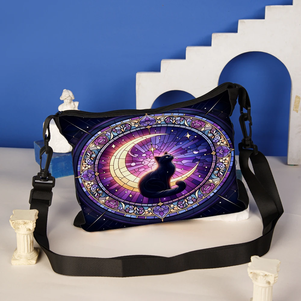 1pc Cat And Moon Stained Glass Design Crossbody Bag Purple With Black Strap Shoulder Bags For Women Girls Fashion Casual Daily U
1pc Cat And Moon Stained Glass Design Crossbody Bag Purple With Black Strap Shoulder Bags For Women Girls Fashion Casual Daily U
