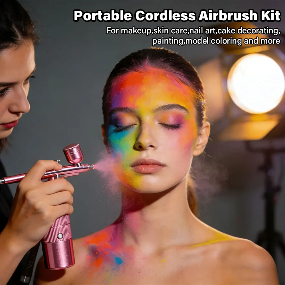 Portable Rechargeable Wireless Airbrush With Compressor Auto Action Spray Gun for Face Beauty Nail Art Tattoo Craft Cake Paint
Portable Rechargeable Wireless Airbrush With Compressor Auto Action Spray Gun for Face Beauty Nail Art Tattoo Craft Cake Paint