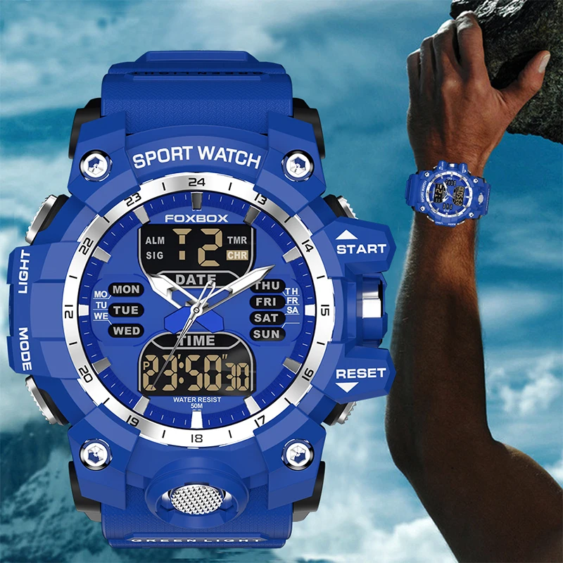 Top Brand LIGE Military Watches For Men Sport Chronograph Alarm WristWatch 50M Waterproof Quartz Big Clock Digital Male Watch
Top Brand LIGE Military Watches For Men Sport Chronograph Alarm WristWatch 50M Waterproof Quartz Big Clock Digital Male Watch