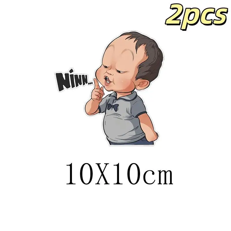 2Pcs Waterproof Funny Car Decal 10x10cm Cartoon Baby Ninn Vinyl Sticker For Auto Laptop Helmet Bumper Decoration
2Pcs Waterproof Funny Car Decal 10x10cm Cartoon Baby Ninn Vinyl Sticker For Auto Laptop Helmet Bumper Decoration