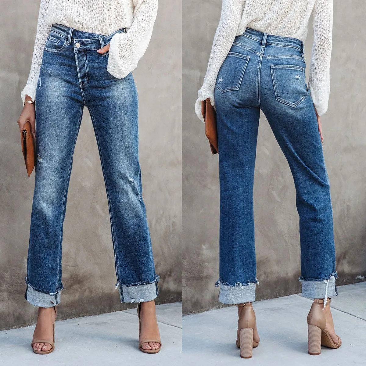 Spring Women's Clothing Casual Comfortable Urban Denim Pants For Woman Straight Leg Mid Waist Classic Cotton Washed Jeans
Spring Women's Clothing Casual Comfortable Urban Denim Pants For Woman Straight Leg Mid Waist Classic Cotton Washed Jeans