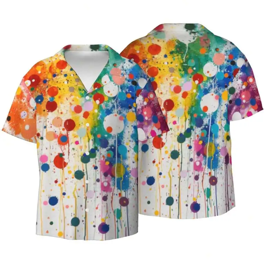 Mens Hawaiian Shirt Paint Splash Print Camp Collar Casual Polyester Shirt
Mens Hawaiian Shirt Paint Splash Print Camp Collar Casual Polyester Shirt