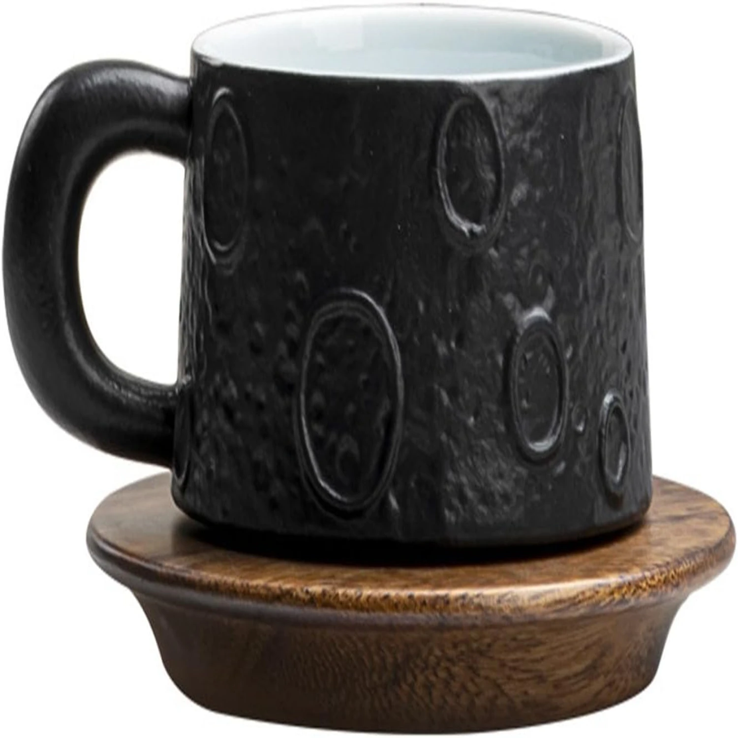 Black Ceramic Cup & Saucer Sets - Elegant Coffee Mug - Wooden Saucer - Stylish Tea Cup - 8 OZ Porcelain Demitasse Cups - Cappucc
Black Ceramic Cup & Saucer Sets - Elegant Coffee Mug - Wooden Saucer - Stylish Tea Cup - 8 OZ Porcelain Demitasse Cups - Cappucc